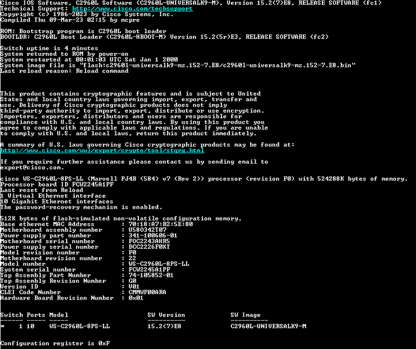 Cisco WS-C2960L-8PS-LL | 8-Port Gigabit PoE+ 2x SFP Silent Managed Switch !