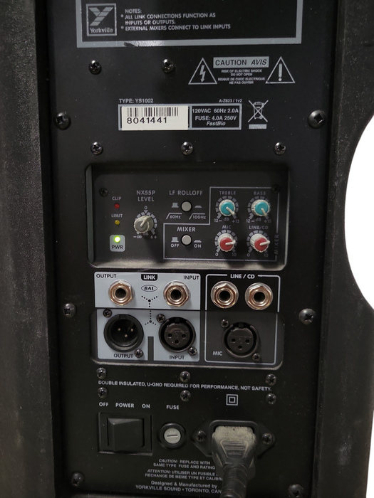 Yorkvile nx55p 550 Watt Powered Loudspeaker Enclosure, READ _