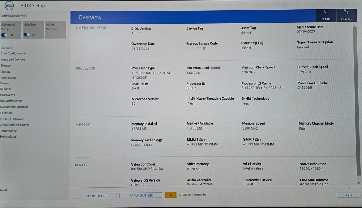Dell OptiPlex 7010 Micro | Core i5-13500T 16GB RAM 512GB NVMe + Warranty )