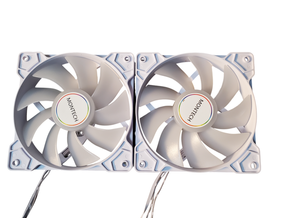 PC Case Fans Montech 140mm 12V 0.2A/2.52W X5-X141200-WFRGB 2x Case Fans