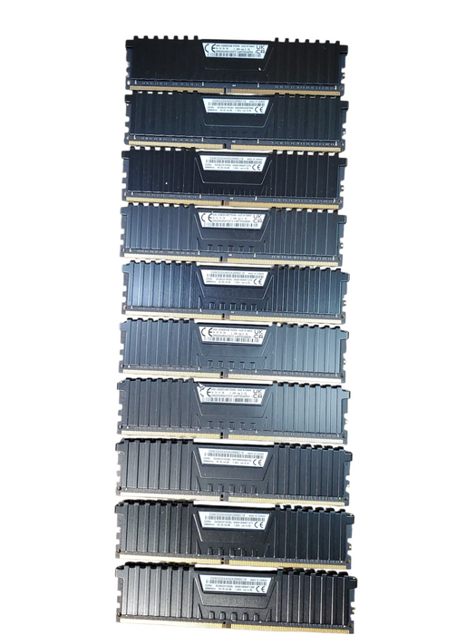 Lot of 10x, Assorted 16GB Heat Sink DDR4 Desktop RAM