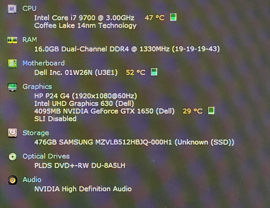 Dell Vostro 3671, i7-9700 3.00GHz, 16GB DDR4, 512GB NVMe, GTX1650 4GB )