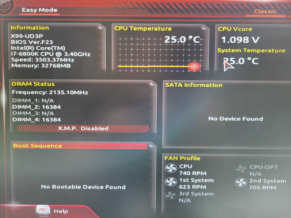 Custom PC GIGABYTE X99 i7-6800K 32GB RAM 256GB NVMe !