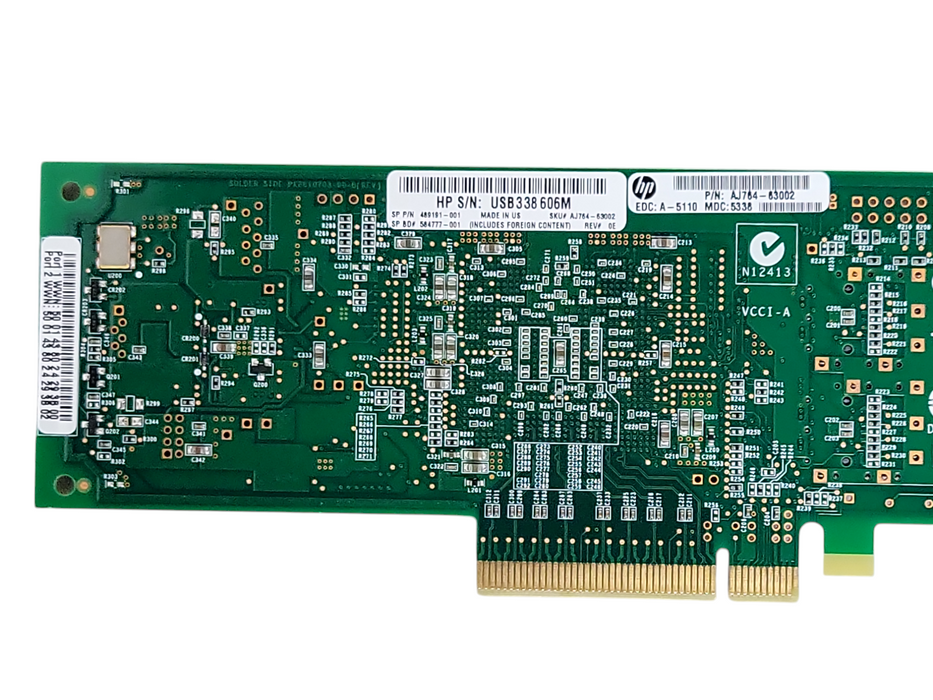 HP QLogic QLE2562-HP 2-Port 8G FC HBA CARD W/ 2X  _
