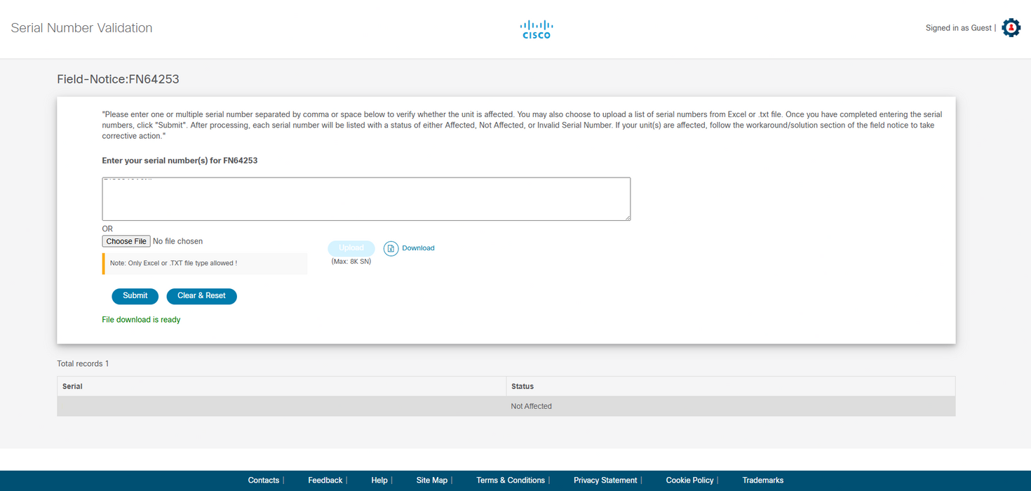 Cisco ISR4431/K9 4400 Series Integrated Services Router, Not Affected