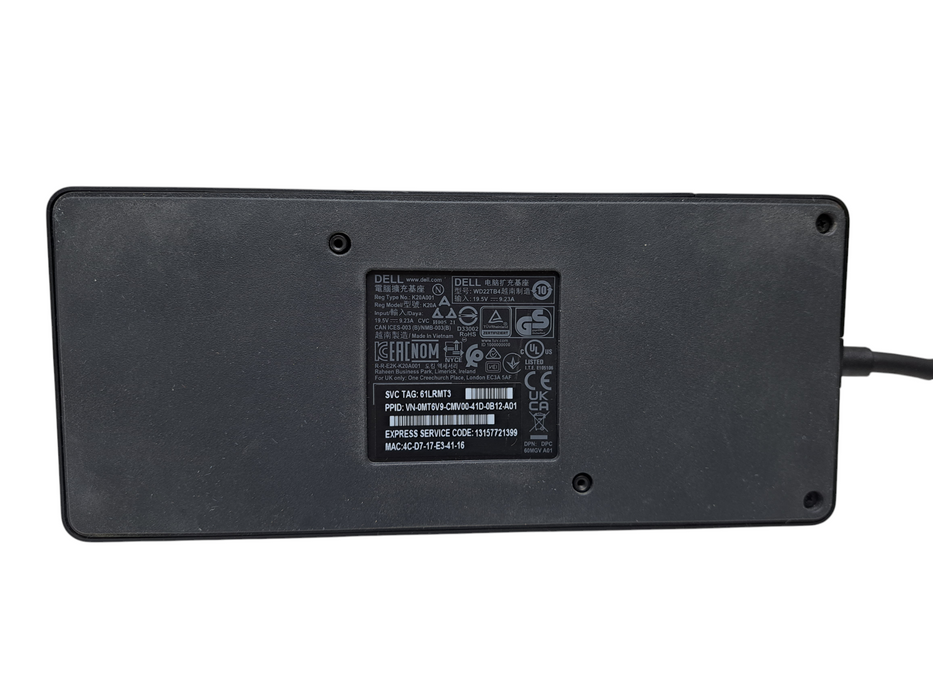 Dell WD22TB4 Thunderbolt 4 Docking Station w/ 180W Power Adapter )