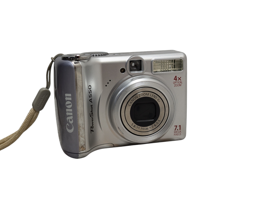 Canon PowerShot A550 AiAF 4x Optical Zoon 7.1 MegaPixels Digital Camera  Q-