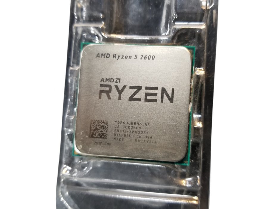 AMD RYZEN 5 2600 Socket AM4 CPU 3.4GHz 6 Core 12 Thread