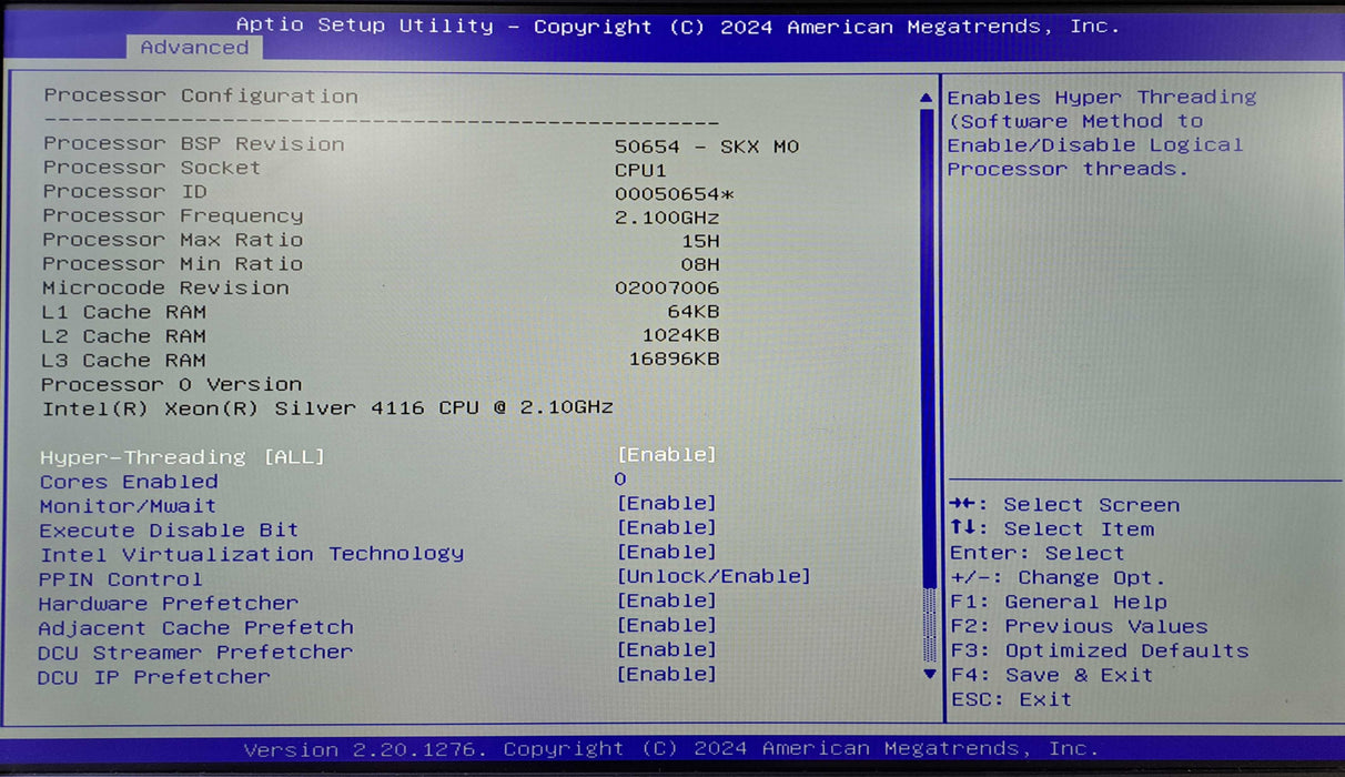 Nutanix/Supermicro X11SPW-TF-NI22 1U | 1x Xeon Silver 4116 CPU, 64GB DDR4