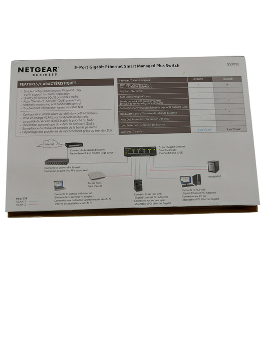 NETGEAR 5-Port Gigabit Ethernet Plus Switch (GS305E)