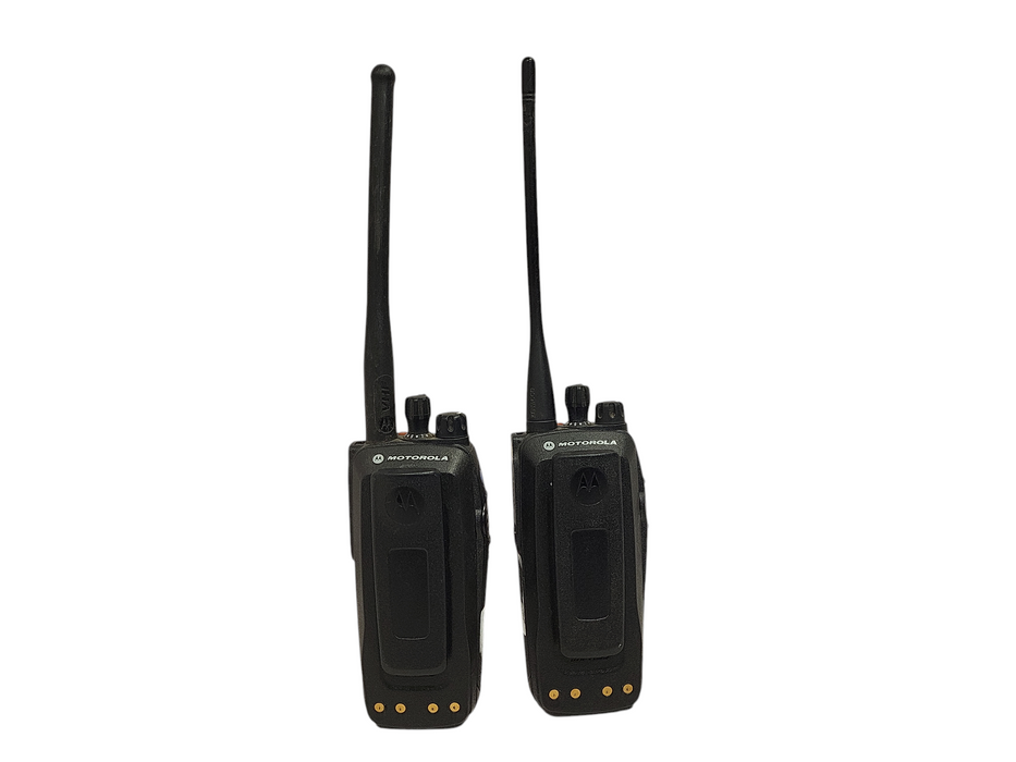 Lot of 2x Motorola XPR6550 UHF MotoTRBO Digital Portable radio w/ cradle No AC READ $