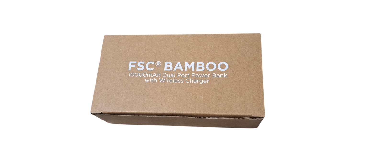 Ariel Bamboo FSC Wireless Power Bank | 10000mAh  Q Q
