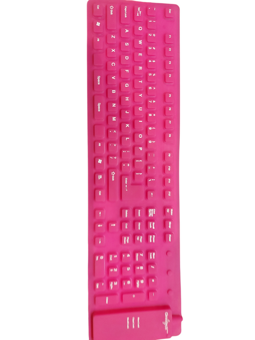Omnitech  Flexible Spillproof Silicone USB Keyboard pink