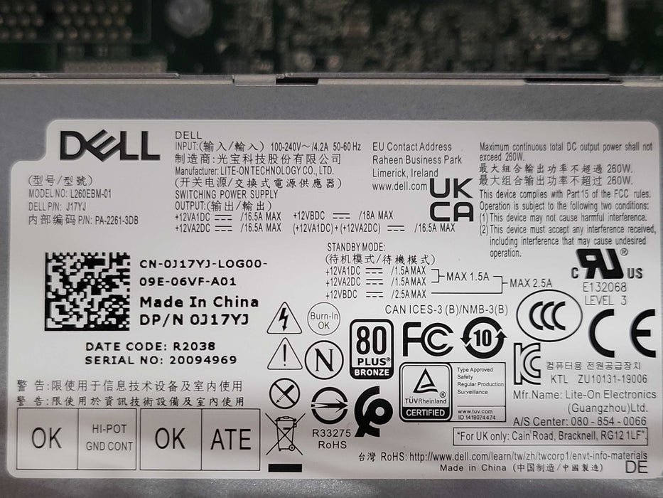 Dell OptiPlex 3080, Core i5-10500 3.10GHz, 8GB DDR4, 256GB M.2 _
