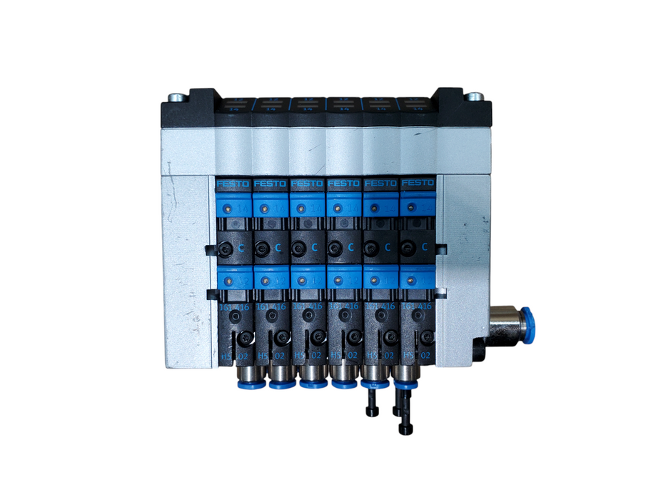 FESTO CPV10-GE-MP-6 Valve Block Interface w/ FESTO CPV10-VI Terminal *READ* Q