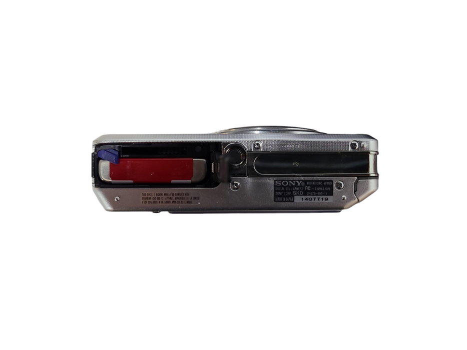 Sony Cyber-shot DSC-W100 8.1MP Digital Camera Silver w/ Battery, READ