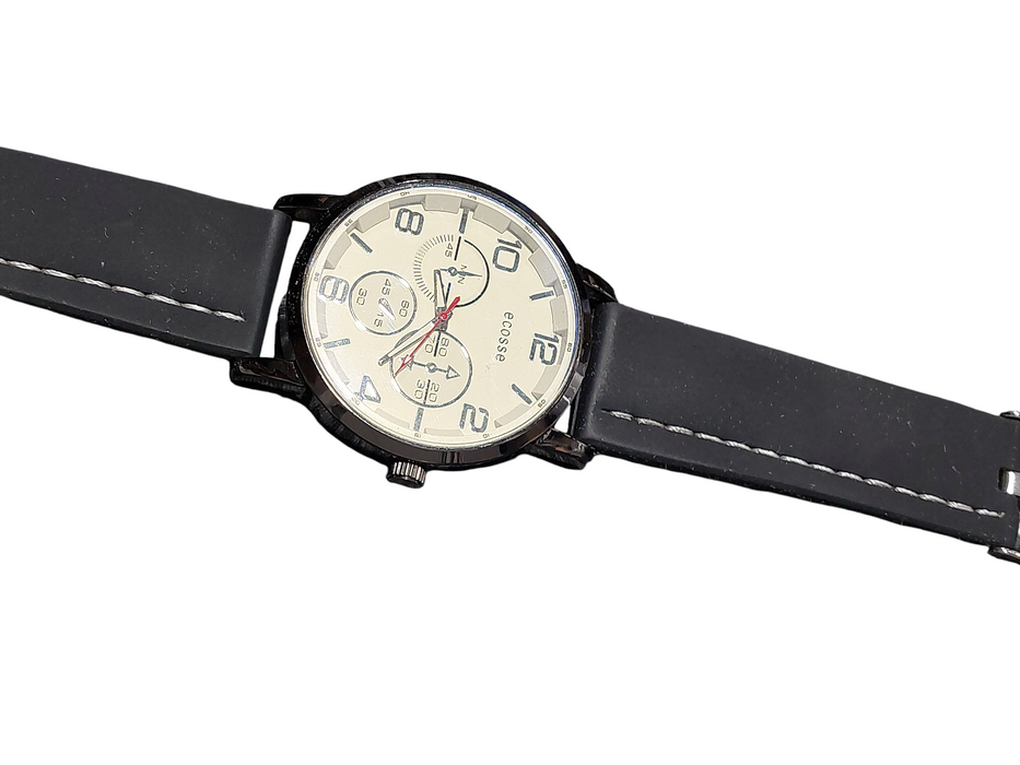 Ecosse Mens Watch , Silicon Band Model: 1710 Stainless Steel Back  =