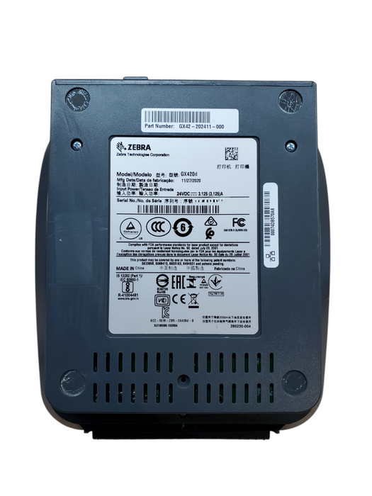 Zebra GX420d Thermal Label Printer - GX42-202411-000 - Low Usage