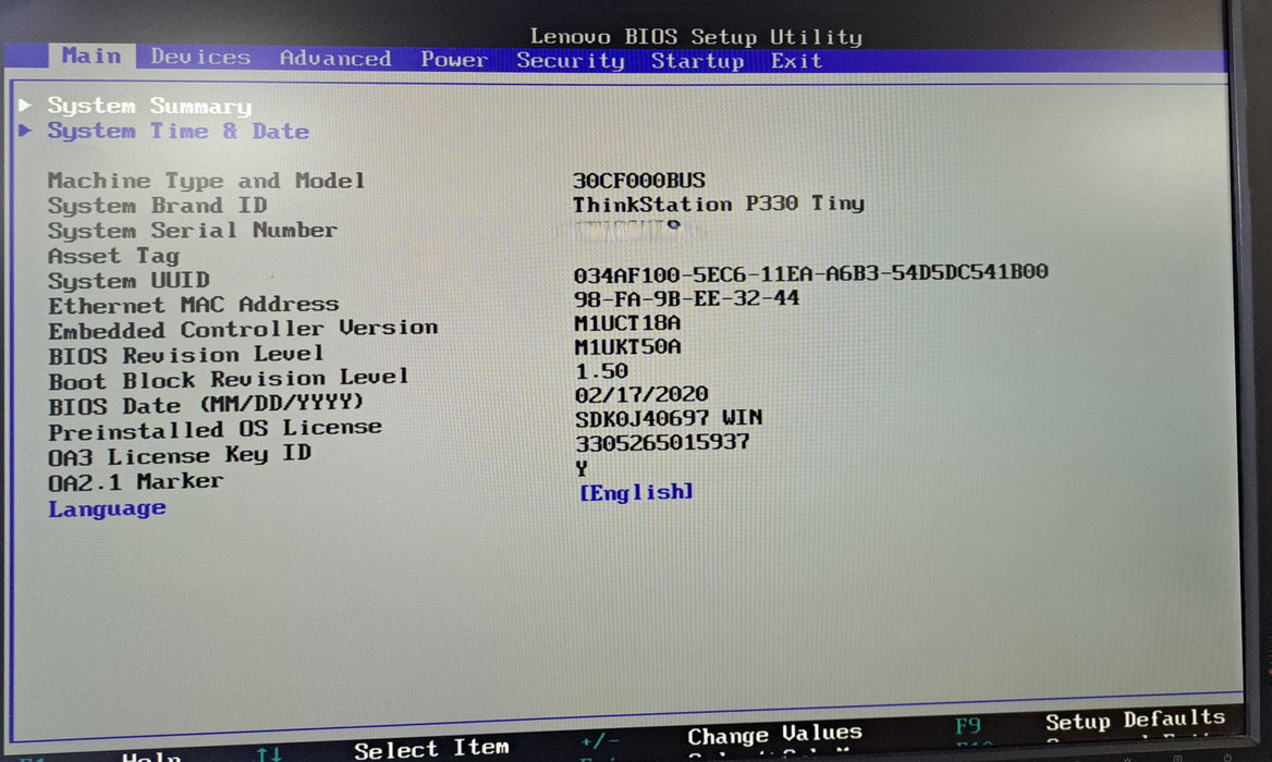 Lenovo P330 Tiny | Intel Core i7-8700T, 16GB DDR4, Quadro P1000, 256GB NVMe )