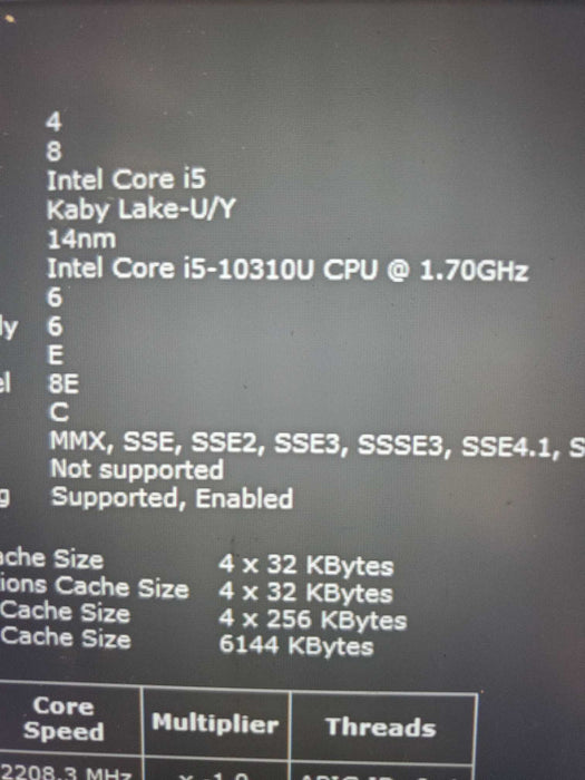 Lenovo ThinkPad T14 Gen 1 TOUCH Core i5-10310U@1.70GHz 16GB RAM 256GB SSD  Lap200
