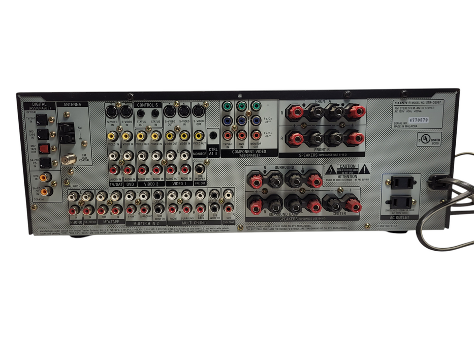 Sony STR-DE997 Dolby Digital FM AM Stereo Receiver $