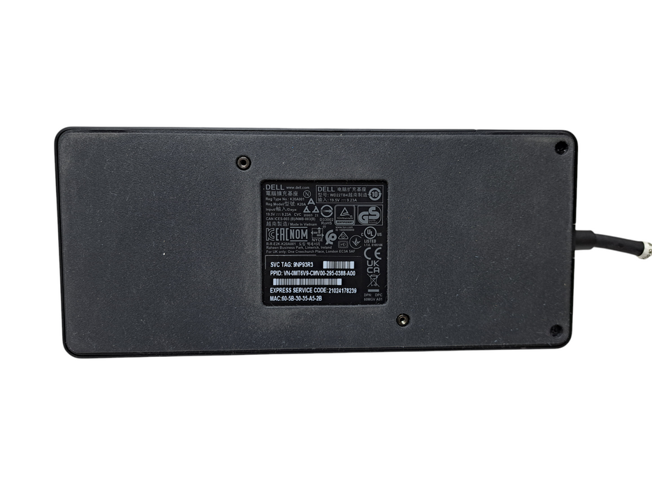 Dell WD22TB4 K20A Thunderbolt 4 USB-C Docking Station  Q)