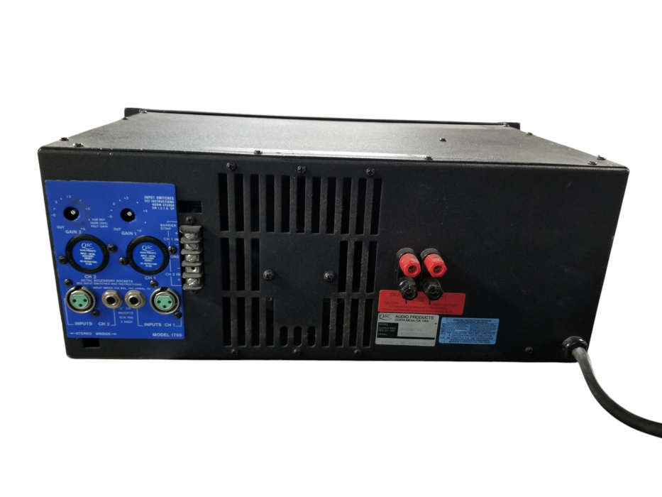 QSC Model 1700 2 Channel Professional Stereo Amplifier - AS IS, Powers On