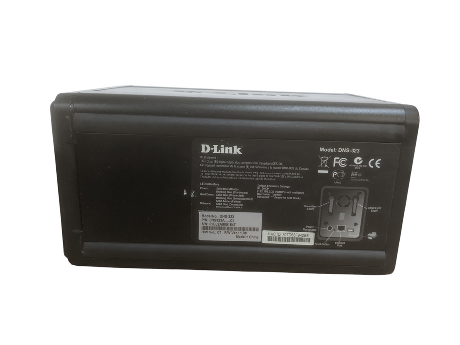 D-LINK DNS-323 | 2-Bay Network Storage Enclosure | *READ*