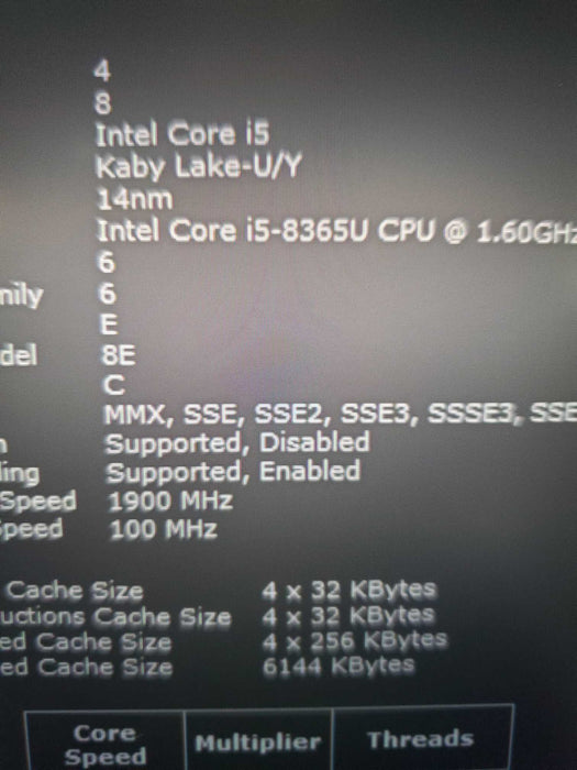 Dell Latitude 7400 14" Laptop Core i5-8365U 16GB RAM 256GB NVME READ  Lap200