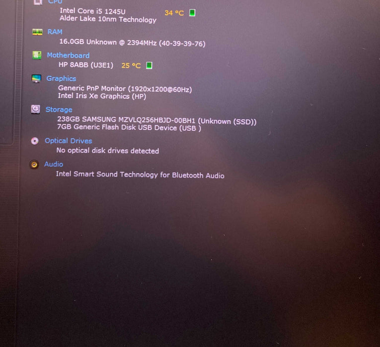 HP EliteBook 840 14 G9 Core i5-1245U@1.60GHz 16GB RAM 256GB SSD READ!  Lap200