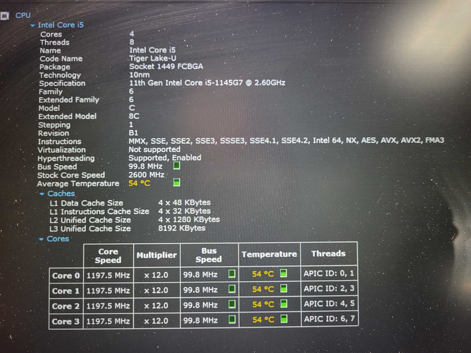 Dell Latitude 5420 - Intel Core i5-1145G7, 16GB DDR4, 256GB NVMe Q$ Lap200