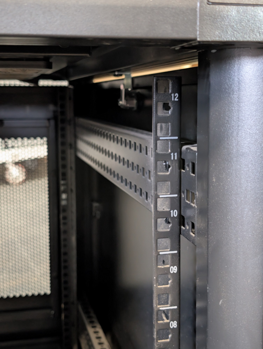 TOTEN 12U Equipment Rack 3 by 2 feet Cooling Fans Wheels Tempered Glass -