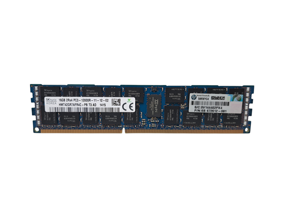 SK Hynix 16GB 2Rx4 PC3-12800R DDR3 Server Memory | HMT42GR7AFR4C-PB Q)