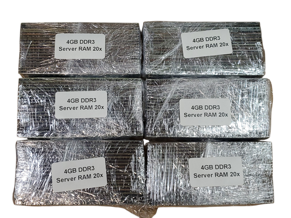 Lot of 120x, Assorted 4GB DDR3 Server RAM