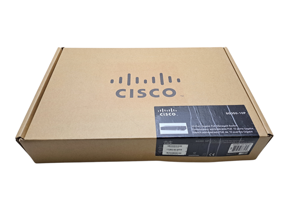 Cisco SG350-10P-K9-NA 10-Port Gigabit PoE Managed Switch (New Open Box) )