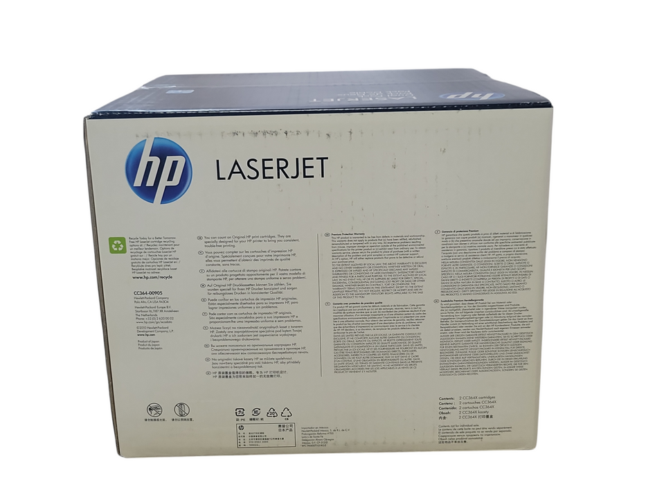 Genuine HP 64X Black Dual Pack Toners High Volume Print Capacity CC364XD _
