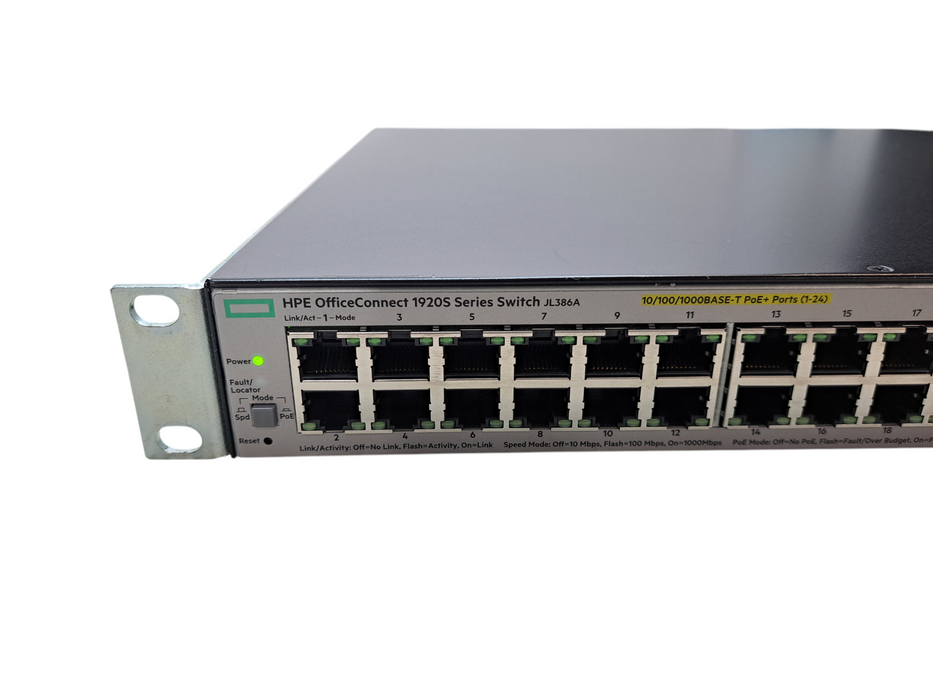 HP OfficeConnect Switch 1920S 48G 4SFP PPoE+ (370W) JL386A Q)