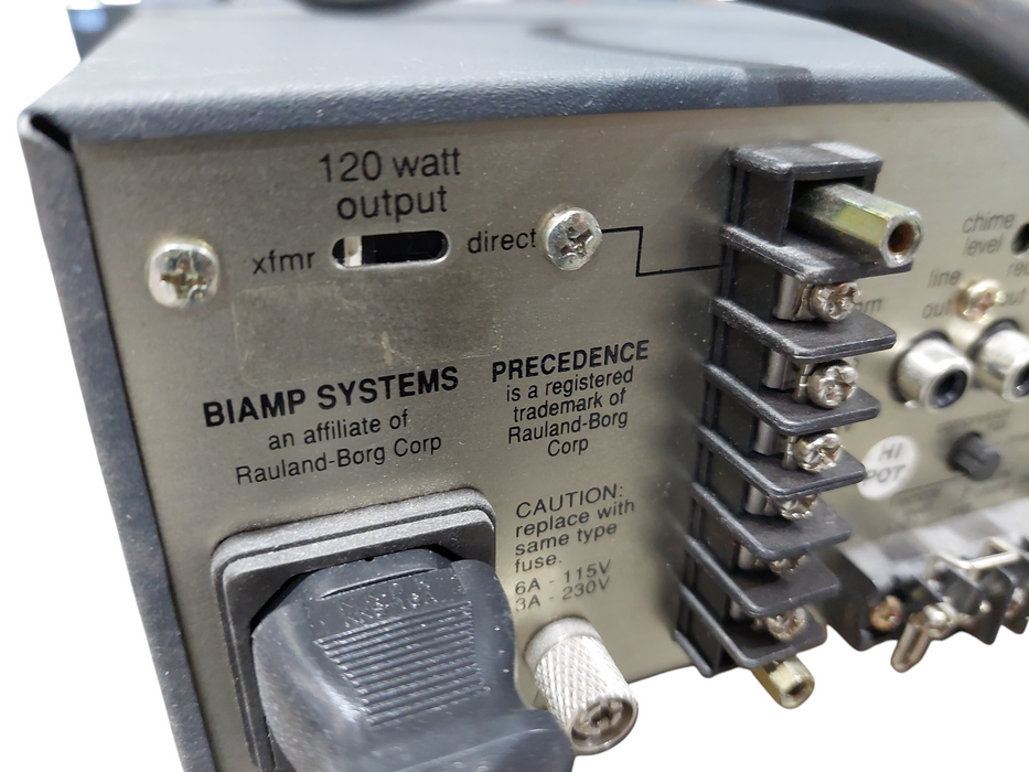 Biamp Systems Precedence CMA120 Commrcial Mixer Amplifier Rack Mountable =