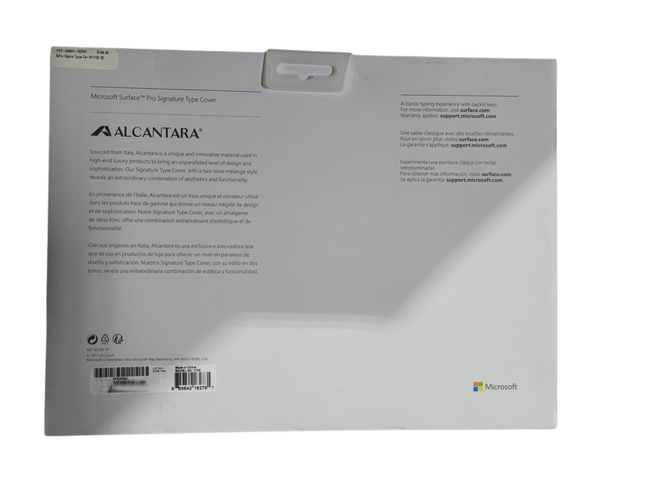 Microsoft Surface Pro Alcantara Signature Type Cover Model 1725
