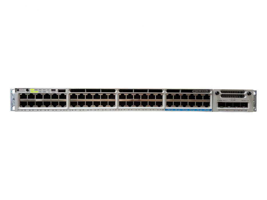 Cisco WS-C3850-12X48U-S Switch 48 Port Gigabit PoE+ w/ 1100W & 715W PSU
