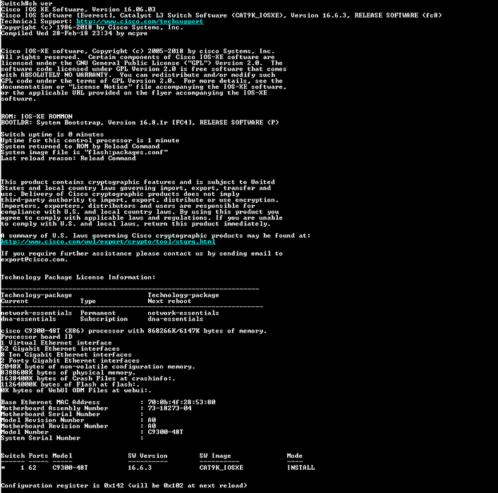 Cisco C9300-48T-E V02, 48-Port Gigabit L2 Switch w/ C9300-NM-4M 10G Module