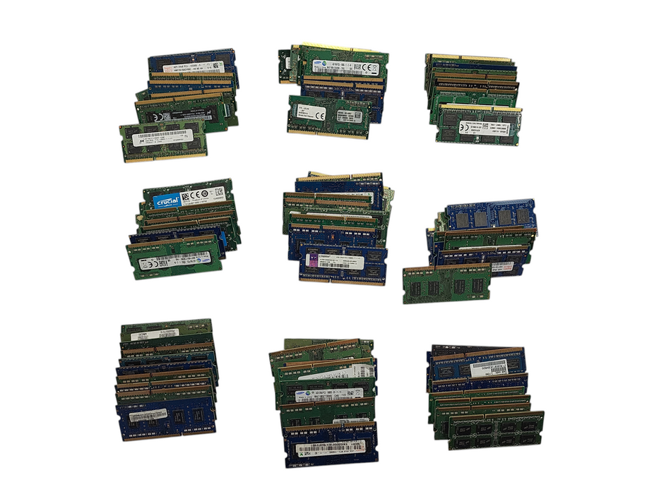 Lot of 90x Various Brands 4GB PC3/PC3L SODIMM (Laptop RAMs) Q$
