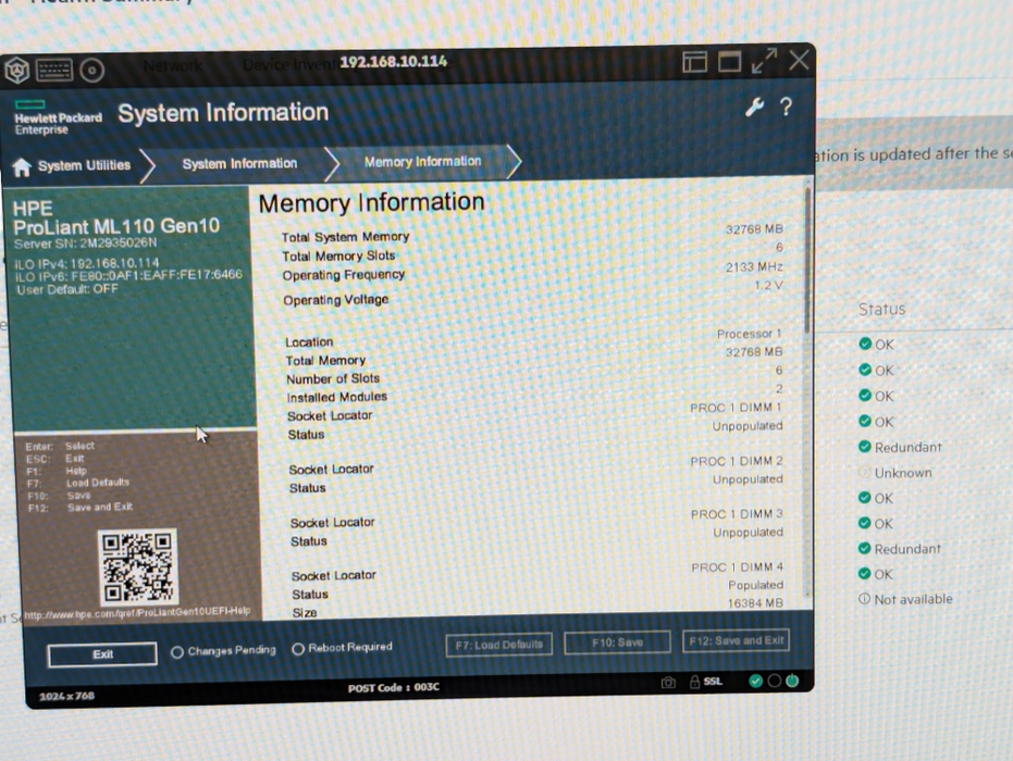 HPE ML110 Gen10 Tower Server Intel Xeon Bronze 3104 32GB RAM  -