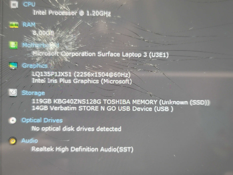 Microsoft Surface Laptop 3 i5-1035G7 8GB RAM 256GB SSD PARTS/REPAIR  β BudLap
