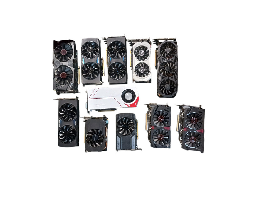 Lot of 11x Assorted Nvidia GeForce GTX 9xx Series Graphics Cards Tested