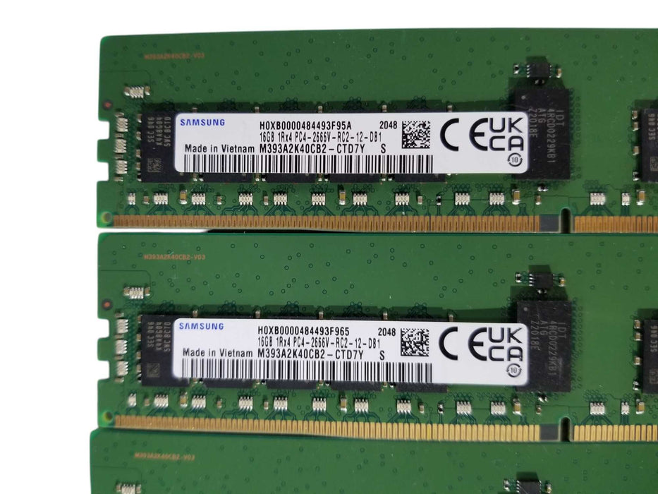 Samsung 64GB Bundle (4x16GB) 1Rx4 PC4-2666V-RC2-12-DB1 DDR4 Server RAM