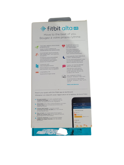 Fitbit Alta HR Fitness Activity Tracker Heart Rate Monitor Large !
