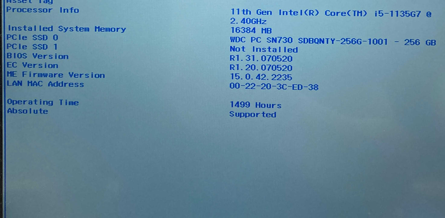 Getac S410G4 TOUCH Rugged Laptop i5-1135G7@2.4 16GB RAM 256GB SSD 1499 Hrs  Lap200