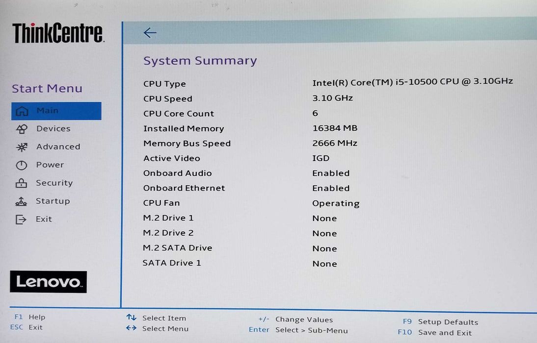 Lenovo ThinkCentre M90q USFF, i5-10500 CPU 3.10GHz, 16GB RAM - No HDD Q