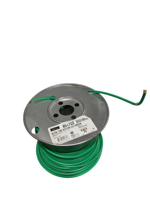 T90 Nylon CU Green 600V VW-1 F 6 AWG 13.3mm THHN or THWN-2 GR 2  =